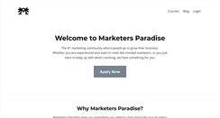 Desktop Screenshot of marketersparadise.com
