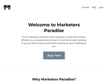 Tablet Screenshot of marketersparadise.com